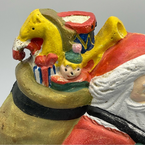 Vintage 1992 Santa Claus cast iron doorstop Lillian Vernon #9454 Christmas toys - Picture 7 of 16